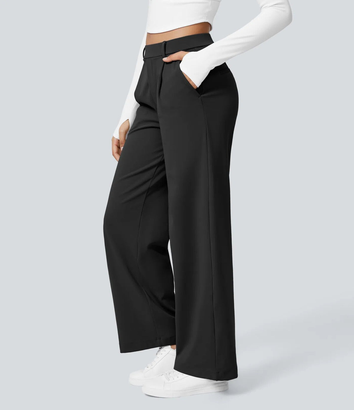 Old-Money Bundfaltenhose mit weitem Bein