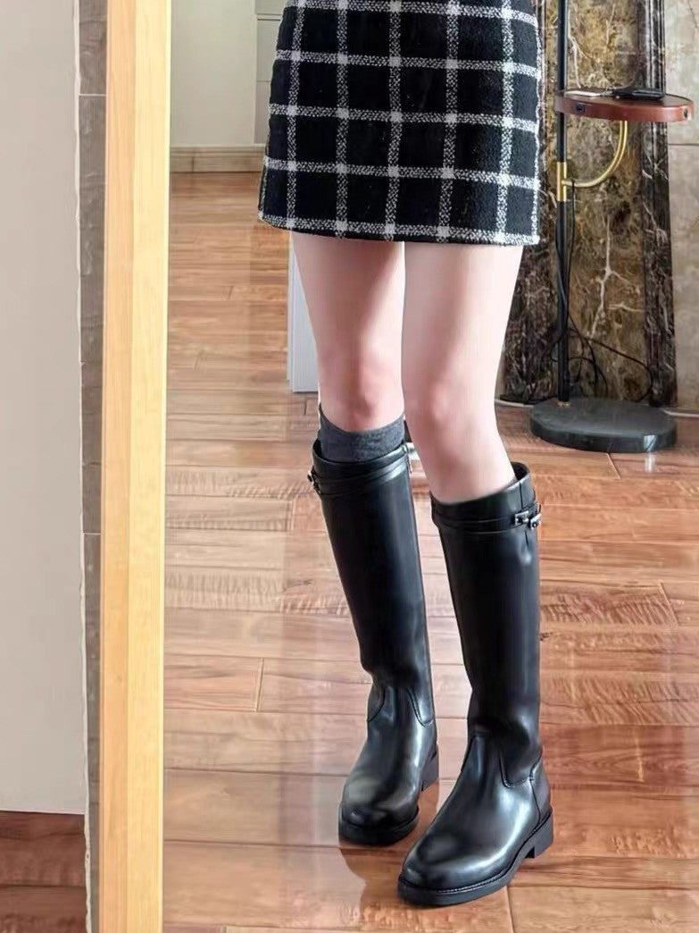 Reitstiefel mit Doppelschnalle