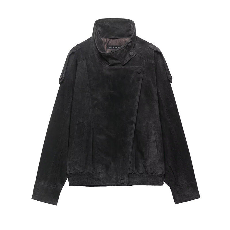 Rosevie Bikerjacke mit Stehkragen