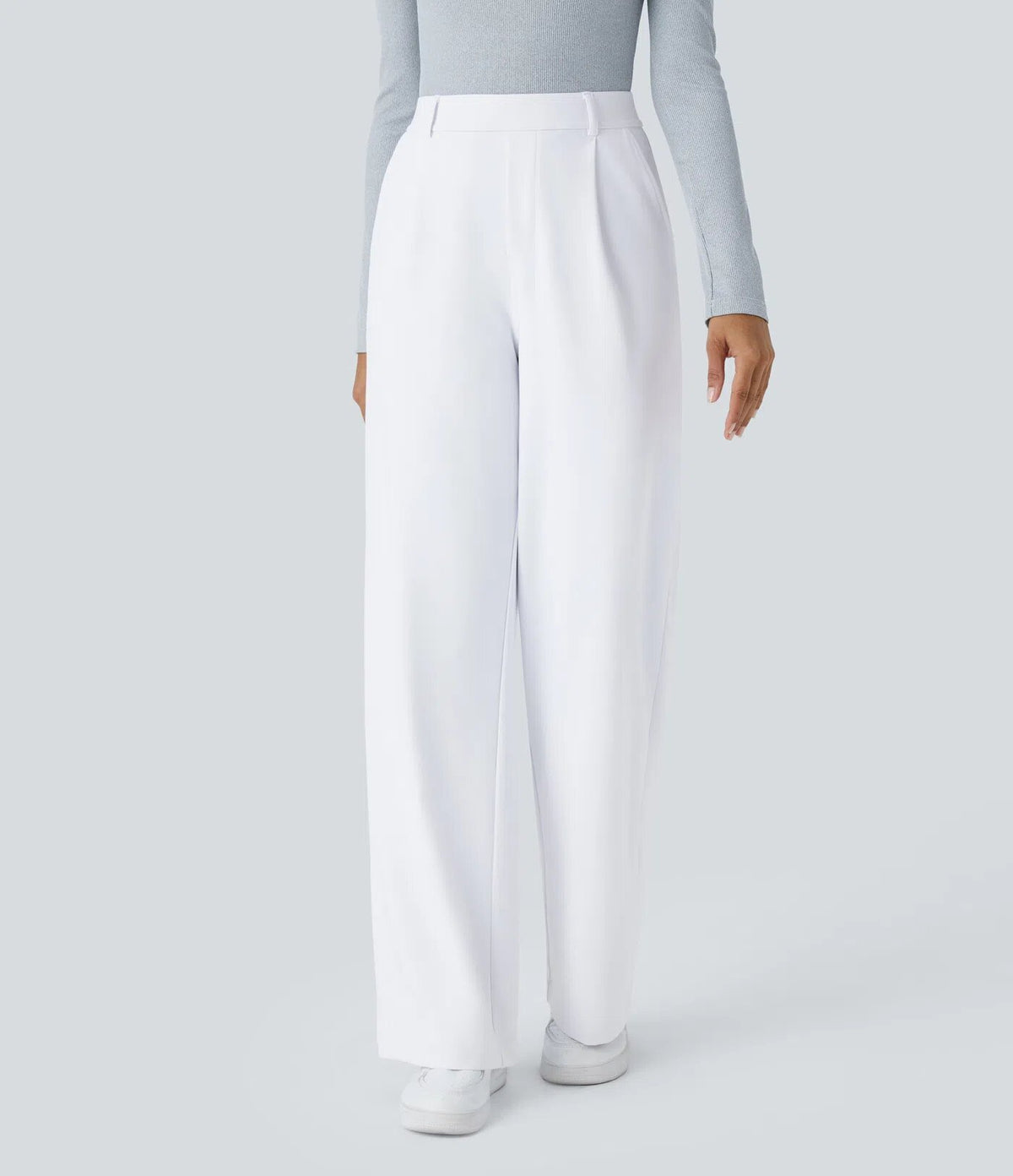 Old-Money Bundfaltenhose mit weitem Bein