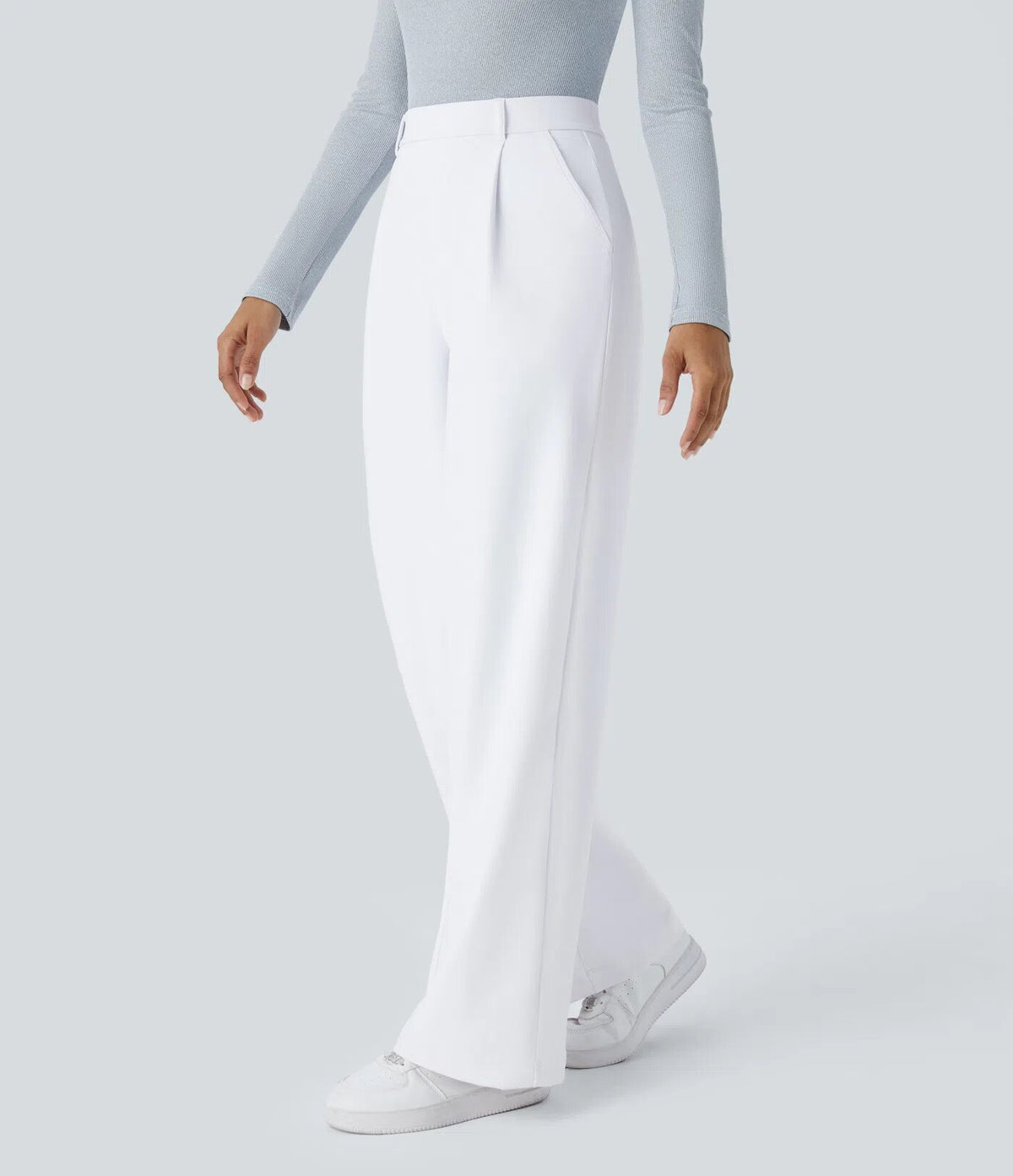 Old-Money Bundfaltenhose mit weitem Bein