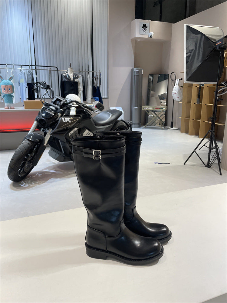 Reitstiefel mit Doppelschnalle
