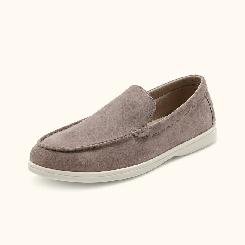 Herren Velours-Loafer – Kaffeebraun