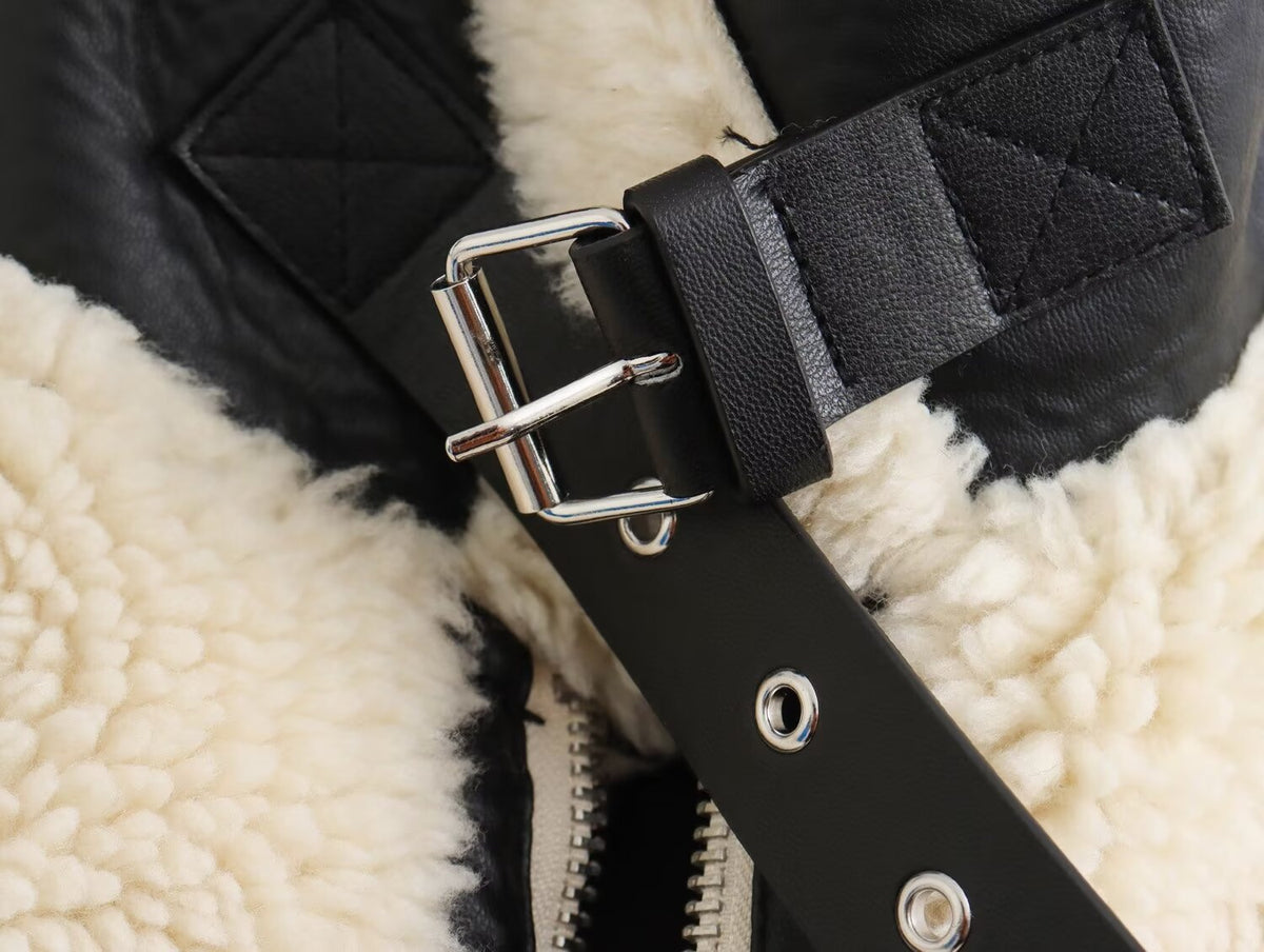 Teddy-Aviatorjacke – Produkt- oder Detailansicht