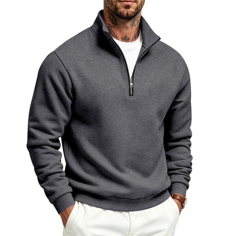 Herren Half-Zip-Pullover Anthrazit