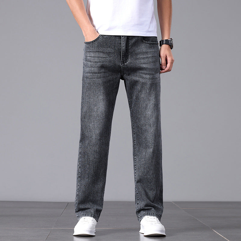 Herren Jeans anthrazit am Model