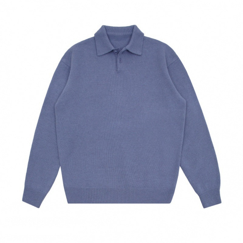Blauer Strickpullover als Produktansicht