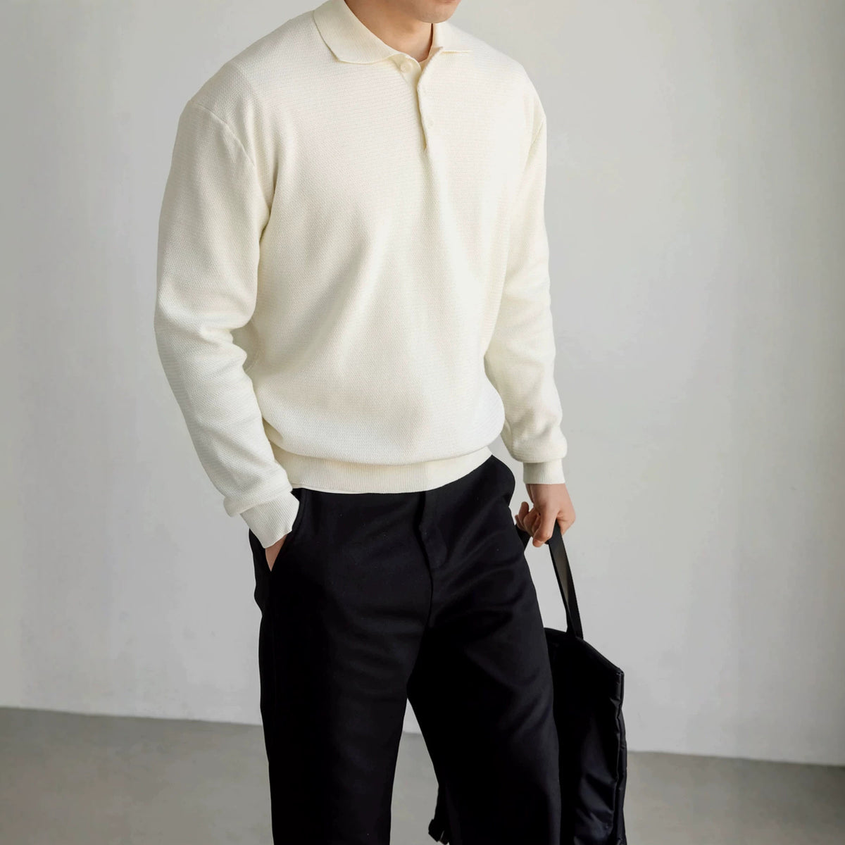Creme – weitere Ansicht des Strickpullovers