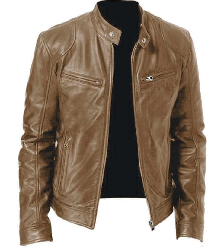 Bikerjacke Cognac – Produktansicht