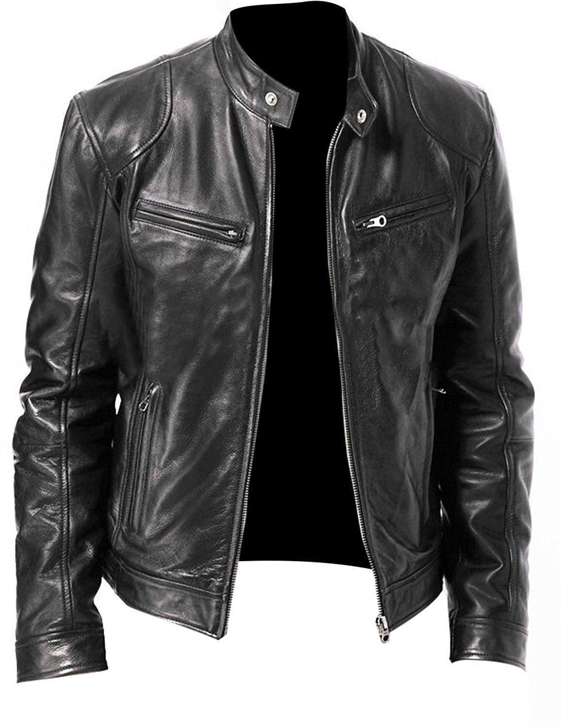 Bikerjacke Schwarz – Produktansicht