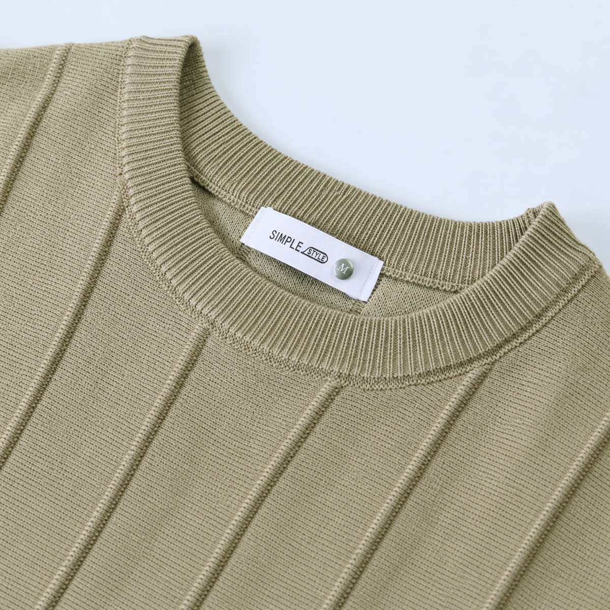 Rundhals-Strickshirt – Kragen und Strickstruktur