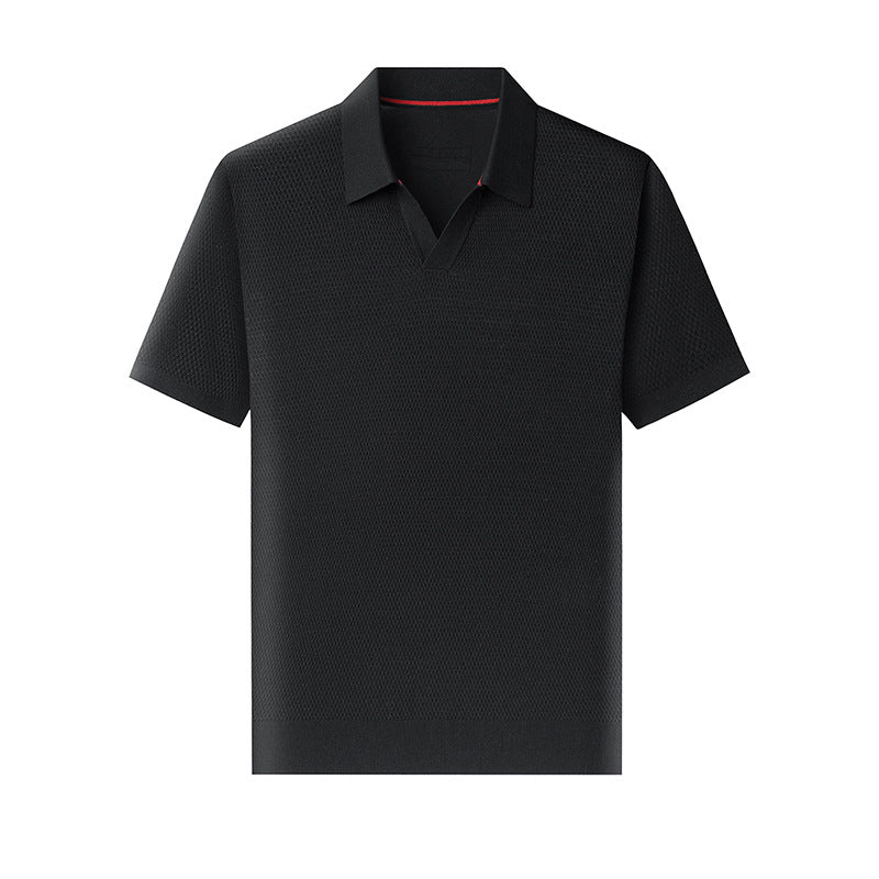 Struktur-Strickpolo Onyx – Produktansicht