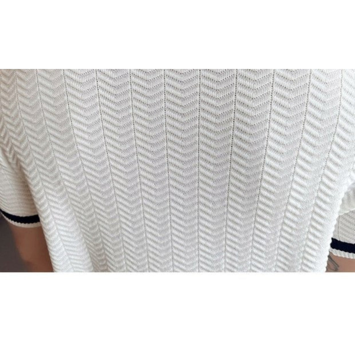Kontrast-Strickpolo – Strickmuster