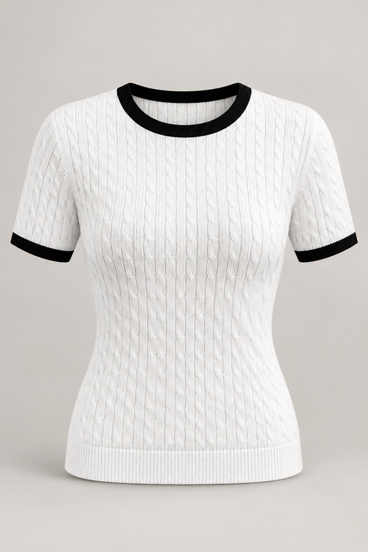 Kurzarm-Strickshirt