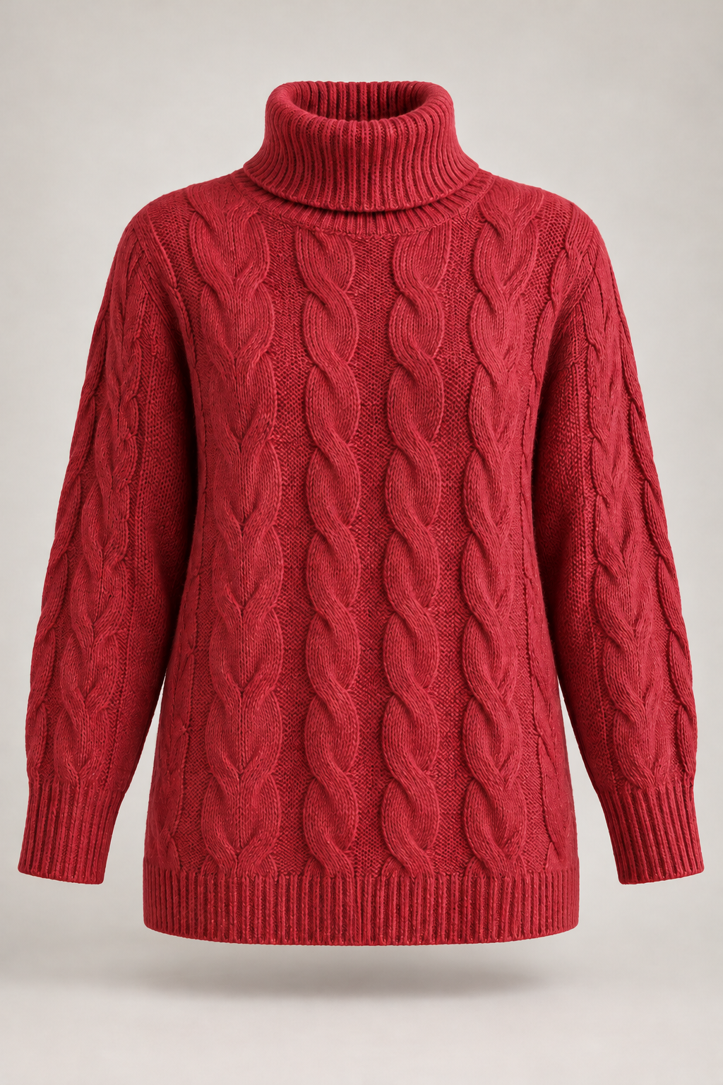 Rosevie Zopfstrick-Rollkragenpullover