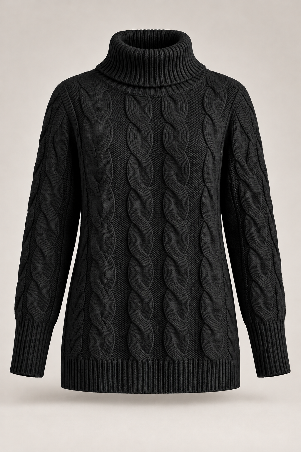 Rosevie Zopfstrick-Rollkragenpullover