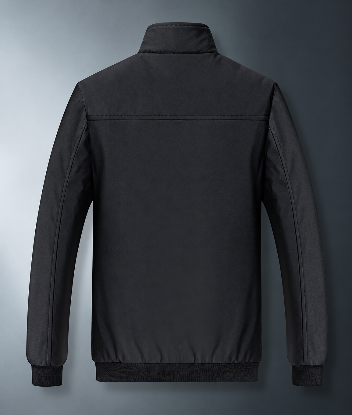 Gefütterte Jacke Schwarz – Rückansicht