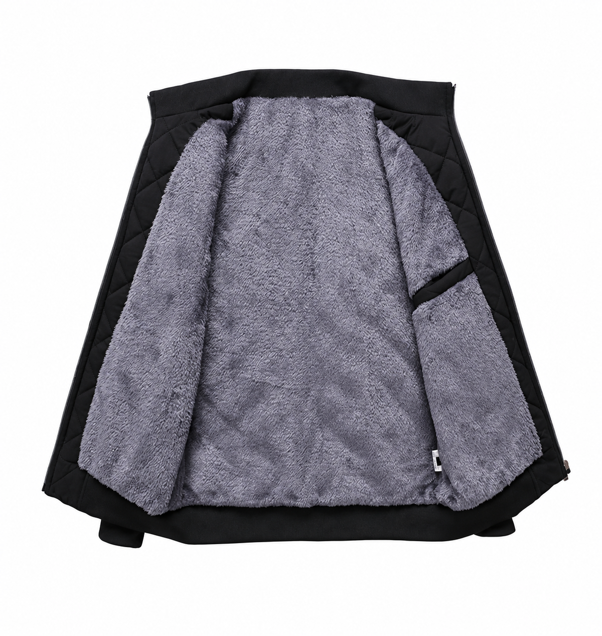 Schwarze Steppjacke – Innenansicht